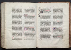 Mszał Gotha: Fol. 160r, Tekst, ok. 1375. autorstwa Master of the Boqueteaux