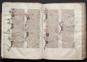Mszał Gotha: Fol. 20v, tekst, ok. 1375. autorstwa Master of the Boqueteaux
