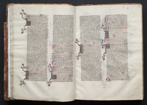 Mszał Gotha: Fol. 26r, Tekst, c. 1375. autorstwa Master of the Boqueteaux