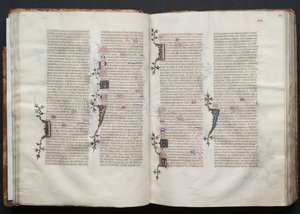 Mszał Gotha: Fol. 34r, Tekst, c. 1375. autorstwa Master of the Boqueteaux