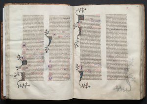 Mszał Gotha: Fol. 34v, Tekst, c. 1375. autorstwa Master of the Boqueteaux
