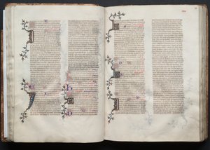 Mszał Gotha: Fol. 37v, Tekst, c. 1375. autorstwa Master of the Boqueteaux
