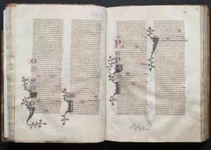 Mszał Gotha: Fol. 38v, Tekst, c. 1375. autorstwa Master of the Boqueteaux
