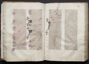 Mszał Gotha: Fol. 44r, Tekst, c. 1375. autorstwa Master of the Boqueteaux