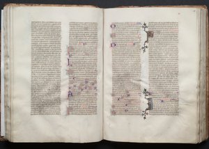 Mszał Gotha: Fol. 49v, Tekst, c. 1375. autorstwa Master of the Boqueteaux