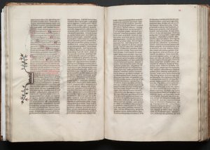 Mszał Gotha: Fol. 52r, Tekst, c. 1375. autorstwa Master of the Boqueteaux