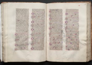 Mszał Gotha: Fol. 52v, Tekst, c. 1375. autorstwa Master of the Boqueteaux
