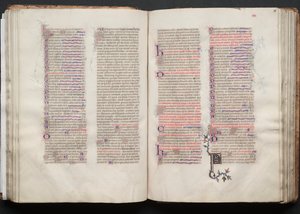 Mszał Gotha: Fol. 56r, Tekst, c. 1375. autorstwa Master of the Boqueteaux