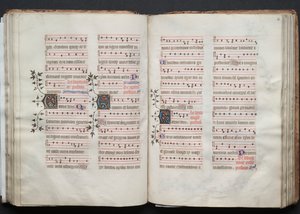 Mszał Gotha: Fol. 59v, Tekst, c. 1375.