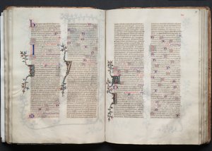 Mszał Gotha: Fol. 70r, Tekst, c. 1375. autorstwa Master of the Boqueteaux