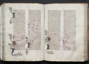 Mszał Gotha: Fol. 71r, Tekst, c. 1375. autorstwa Master of the Boqueteaux