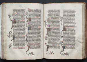 Mszał Gotha: Fol. 86v, Tekst, c. 1375. autorstwa Master of the Boqueteaux