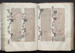 Mszał Gotha: Fol. 89v, Tekst, c. 1375. autorstwa Master of the Boqueteaux