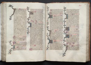 Mszał Gotha: Fol. 96r, Tekst, c. 1375. autorstwa Master of the Boqueteaux