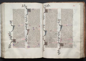 Mszał Gotha: Fol. 99v, tekst, ok. 1375.