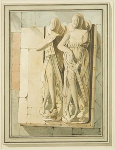 Podobizny dwóch rycerzy, „Maurice of Gaunt” i „Robert de Gourney” w kościele św. Marka autorstwa Master of the Bristol Church Monuments
