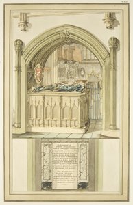 Grób Roberta Fitzhardinga, zm. 1170, w katedrze w Bristolu, ok. 1799 (akwarela na papierze) autorstwa Master of the Bristol Church Monuments