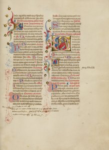 Inicjał I: Święty Walenty; Inicjał S: Święty Piotr autorstwa Master of the Brussels Initials