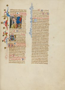 Inicjał J: Ścięcie świętego Jana Chrzciciela autorstwa Master of the Brussels Initials