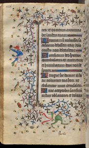Godzinki Karola Szlachetnego, króla Nawarry (1361-1425): fol. 113v, tekst autorstwa Master of the Brussels Initials and Associates