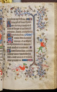 Godzinki Karola Szlachetnego, króla Nawarry (1361-1425): fol. 162r, tekst autorstwa Master of the Brussels Initials and Associates