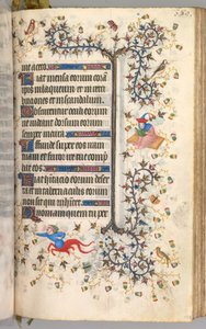 Godzinki Karola Szlachetnego, króla Nawarry (1361-1425): fol. 189r, tekst autorstwa Master of the Brussels Initials and Associates