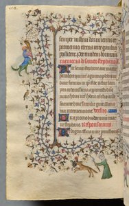 Godzinki Karola Szlachetnego, króla Nawarry (1361-1425): fol. 273v, tekst autorstwa Master of the Brussels Initials and Associates