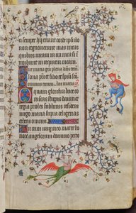 Godzinki Karola Szlachetnego, króla Nawarry (1361-1425): fol. 31r, tekst autorstwa Master of the Brussels Initials and Associates