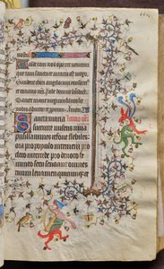 Godzinki Karola Szlachetnego, króla Nawarry (1361-1425): fol. 51r, tekst autorstwa Master of the Brussels Initials and Associates