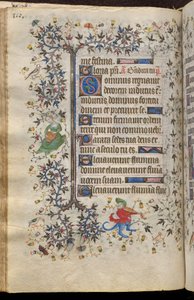 Godzinki Karola Szlachetnego, króla Nawarry (1361-1425): fol. 55v, tekst autorstwa Master of the Brussels Initials and Associates