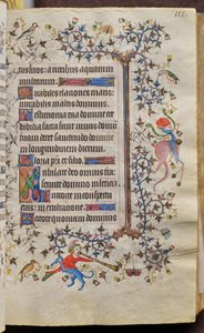 Godzinki Karola Szlachetnego, króla Nawarry (1361-1425): fol. 56r, tekst autorstwa Master of the Brussels Initials and Associates