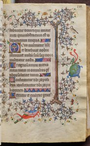 Godzinki Karola Szlachetnego, króla Nawarry (1361-1425): fol. 58r, tekst autorstwa Master of the Brussels Initials and Associates