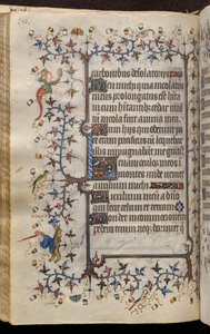 Godzinki Karola Szlachetnego, króla Nawarry (1361-1425): fol. 75v, tekst autorstwa Master of the Brussels Initials and Associates