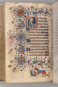 Godziny Karola Szlachetnego, króla Nawarry 1361-1425: fol. 102v, Tekst, c. 1405. autorstwa Master of the Brussels Initials and Associates