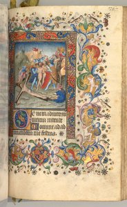Godziny Karola Szlachetnego, króla Nawarry 1361-1425: fol. 179r, Chrystus przybity do krzyża, ok. godz. 1