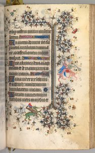 Godziny Karola Szlachetnego, króla Nawarry 1361-1425: fol. 182r, Tekst, c. 1405. autorstwa Master of the Brussels Initials and Associates