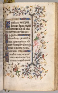 Godziny Karola Szlachetnego, króla Nawarry 1361-1425: fol. 184r, Tekst, ok. n.e. 1405. autorstwa Master of the Brussels Initials and Associates