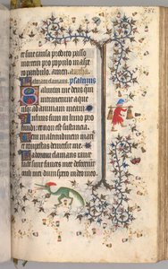 Godziny Karola Szlachetnego, króla Nawarry 1361-1425: fol. 186r, Tekst, ok. n.e. 1405. autorstwa Master of the Brussels Initials and Associates
