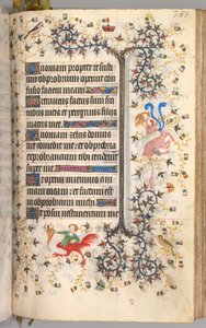 Godziny Karola Szlachetnego, króla Nawarry 1361-1425: fol. 187r, Tekst, ok. n.e. 1405. autorstwa Master of the Brussels Initials and Associates
