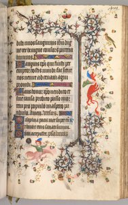 Godziny Karola Szlachetnego, króla Nawarry 1361-1425: fol. 195r, Tekst, c. 1405. autorstwa Master of the Brussels Initials and Associates