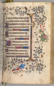 Godziny Karola Szlachetnego, króla Nawarry 1361-1425: fol. 203r, Tekst, c. 1405. autorstwa Master of the Brussels Initials and Associates