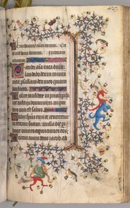 Godziny Karola Szlachetnego, króla Nawarry 1361-1425: fol. 208r, Tekst, ok. n.e. 1405. autorstwa Master of the Brussels Initials and Associates