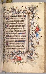 Godziny Karola Szlachetnego, króla Nawarry 1361-1425: fol. 213r, Tekst, c. 1405. autorstwa Master of the Brussels Initials and Associates