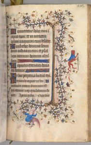 Godziny Karola Szlachetnego, króla Nawarry 1361-1425: fol. 216r, Tekst, c. 1405. autorstwa Master of the Brussels Initials and Associates