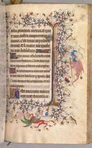 Godziny Karola Szlachetnego, króla Nawarry 1361-1425: fol. 217r, Tekst, c. 1405. autorstwa Master of the Brussels Initials and Associates