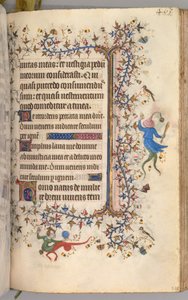 Godziny Karola Szlachetnego, króla Nawarry 1361-1425: fol. 226r, Tekst, c. 1405. autorstwa Master of the Brussels Initials and Associates