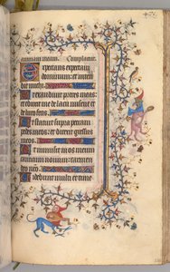 Godziny Karola Szlachetnego, króla Nawarry 1361-1425: fol. 230r, Tekst, ok. godz. 1405. autorstwa Master of the Brussels Initials and Associates