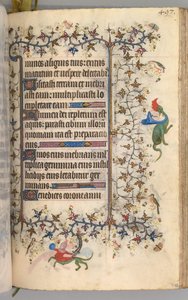 Godziny Karola Szlachetnego, króla Nawarry 1361-1425: fol. 243r, Tekst, c. 1405. autorstwa Master of the Brussels Initials and Associates