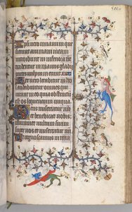 Godziny Karola Szlachetnego, króla Nawarry 1361-1425: fol. 245r, Tekst, c. 1405. autorstwa Master of the Brussels Initials and Associates