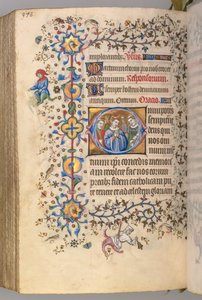 Godziny Karola Szlachetnego, króla Nawarry 1361-1425, fol. 283v, Męczennicy: Niezidentyfikowany Święty..., autorstwa Master of the Brussels Initials and Associates